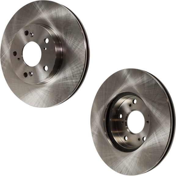 DAMAIJOY 2pcs Disc Brake Rotor Set Front Rear Right Passenger Side Plain Cast Iron for Acura for CSX for ILX,for Honda for Accord for CR-V for CR-Z for Civic for Element for Insight