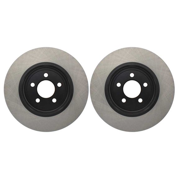 DAMAIJOY 2pcs Disc Brake Rotor Set Rear Left Right Silver Drilled and Slotted for Challenger 09-20 for Charger 06-20 for Magnum 05-08 300 05-20