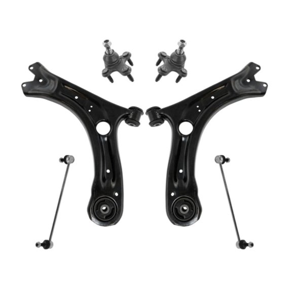 DAMAIJOY 2pcs Front Lower Ball Joints 2pcs Front Lower Control Arms 2pcs Front Sway Bar Linkages Suspension Kit for VW for Beetle 2012-2017 for Passat 2012-2017 6 Piece 1K0407365C 1K0411315D