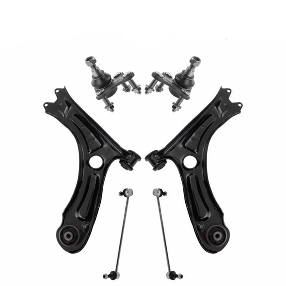 DAMAIJOY 2pcs Front Lower Ball Joints 2pcs Front Lower Control Arms 2pcs Front Sway Bar Linkages Suspension Kit for VW for Jetta 2.0L/2.5L 2011-2018 & 1.4L 2013-2014 2016-2018 & 1.8L 2014-2018