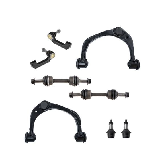 DAMAIJOY 2pcs Front Lower Ball Joints 2pcs Front Outer Tie Rods 2pcs Front Sway Bar Linkages 2pcs Front Upper Control Arms Suspension Kit LH Side for Ford for F150 2.7L/3.5L/5.0L 2015-2018