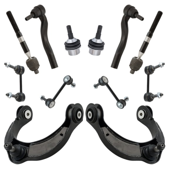 DAMAIJOY 2pcs Front Lower Ball Joints 4pcs Front Inner Outer Tie Rods 2pcs Front Sway Bar Linkages 2pcs Front Upper Control Arms 2pcs Rear Sway Bar Linkages Suspension Kit LH Side for Durango