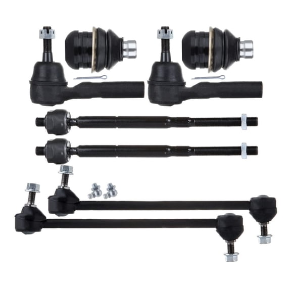 DAMAIJOY 2pcs Front Lower Ball Joints Linkages 4pcs Front Inner Outer Tie Rod Linkages Suspension Kit Left Right Side Alloy Steel Coated for Caliber 09-12 for Compass 07-17 for Patriot 07-17