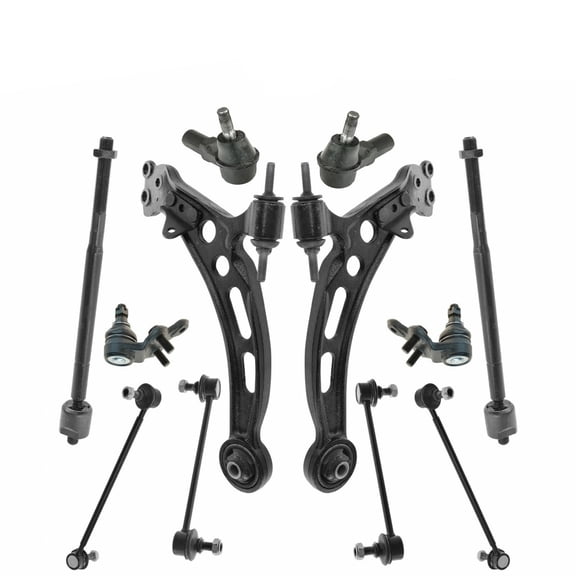 DAMAIJOY 2pcs Front Lower Control Arms 4pcs Front Inner Outer Tie Rods 2pcs Front Sway Bar Linkages 2pcs Rear Sway Bar Linkages 2pcs Front Lower Ball Joints Suspension Kit LH Side for Avalon