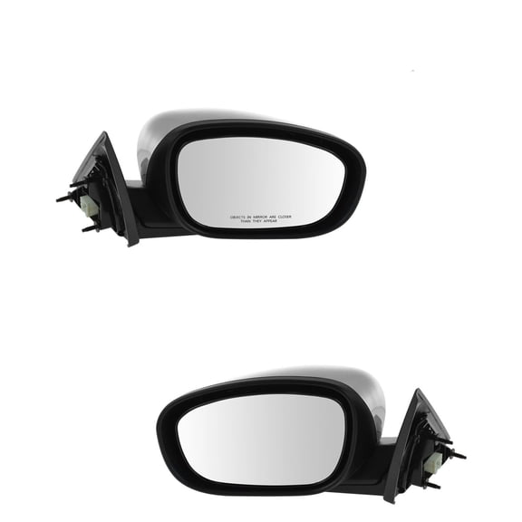 DAMAIJOY 2pcs Left Right Chrome Power Heated Operate Exterior Door Rear View Mirror Heat Plastic for Chrysler 300 2005-2010,for Dodge for Magnum 2005-2008 Manual