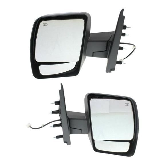 DAMAIJOY 2pcs Left & Right Driver & Passenger Side Chrome Power Heated Operate Manual Folding Exterior Door Rear View Mirror for NV1500 2012-2018 for NV2500 2012-2018 for NV3500 2012-2018