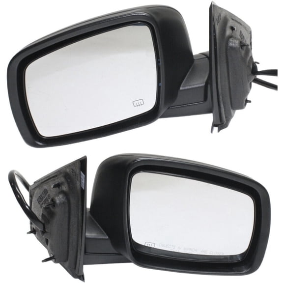 DAMAIJOY 2pcs Left & Right Driver & Passenger Side Paintable Power Heated Operate Manual Folding Exterior Door Rear View Mirror for Dodge for Journey R/T 09-16 & SXT 09-18 & R/T Rallye 13-14