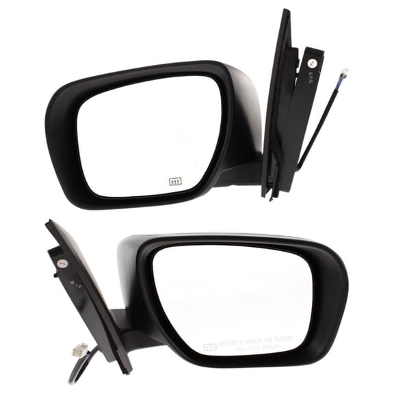 DAMAIJOY 2pcs Left & Right Driver & Passenger Side Paintable Power Heated Operate Manual Folding Exterior Door Rear View Mirror Primed for Mazda for CX-7 Sport 07-12 & GS/GT 08-12 & /SV 10-12