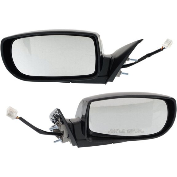 DAMAIJOY 2pcs Left & Right Driver & Passenger Side Paintable Power Heated Operate Manual Folding Exterior Door Rear View Mirror with Trun Signal for Hyundai for Genesis Coupe 2010-2016