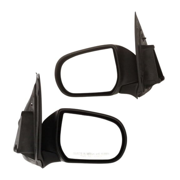DAMAIJOY 2pcs Left & Right Driver & Passenger Side Textured Manual Exterior Door Rear View Mirror Primed for Mazda for Tribute DX/ES/LX 01-04 (2) Mirrors Without Auto-Dimming Non-Heated