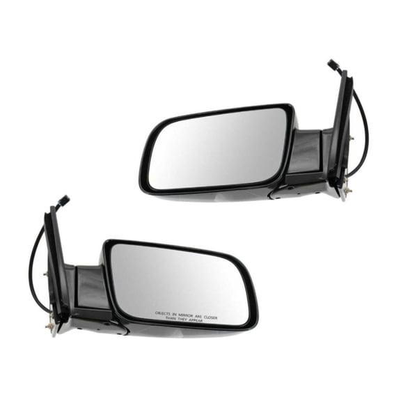 DAMAIJOY 2pcs Left Right Paint to Match Power Operate Exterior Door Rear View Mirror Mirrors Black Truck for Chevy Plastic Manual Bolt-on-Attachment Method