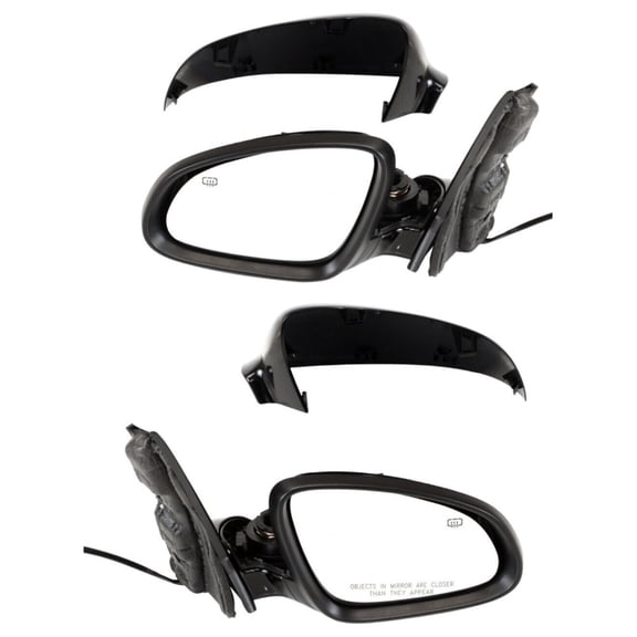 DAMAIJOY 2pcs Left Right Paintable Power Heated Operate Manual Folding Exterior Door Rear View Mirror for Buick for Verano Base/Convenience/Leather 12-17 & CX/CXL 15-16