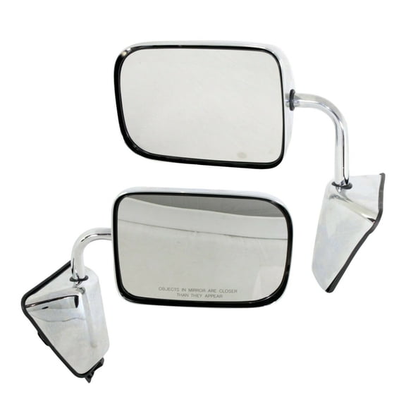 DAMAIJOY 2pcs Left & Right Side Chrome Manual Adjustment Exterior Door Rear View Mirror for Dodge for Ramcharger for D100 for D150 for D250 for D350 for W100 for W150 for W250 for W350