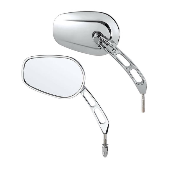 DAMAIJOY 2pcs Left & Right Side Chrome Plated Chrome Exterior Door Rear View Mirror Chrome Rearview Mirrors Tri Freewheeler Rearview Mirrors