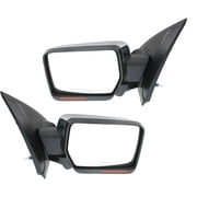DAMAIJOY 2pcs Left & Right Side Chrome Power Heated Operate Exterior Door Rear View Mirror for Ford for F150 FX2/FX4//Lariat/Platinum/STX/SVT Raptor/XL/XLT 11-14 & Limited 13-14