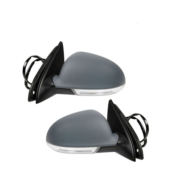 DAMAIJOY 2pcs Left & Right Side Paint to Match Power Heated Operate Exterior Door Rear View Mirror Turn Signal Mirrors Puddle Light Plastic for VW for Jetta 2005-2010 2852478472