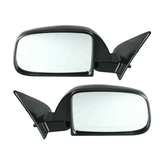 DAMAIJOY 2pcs Left & Right Side Paintable Manual Exterior Door Rear View Mirror & Extended & Truck for Toyota for Pickup Base/DLX/SR5 89-95 (2) Mirrors Without Auto-Dimming Non-Heated