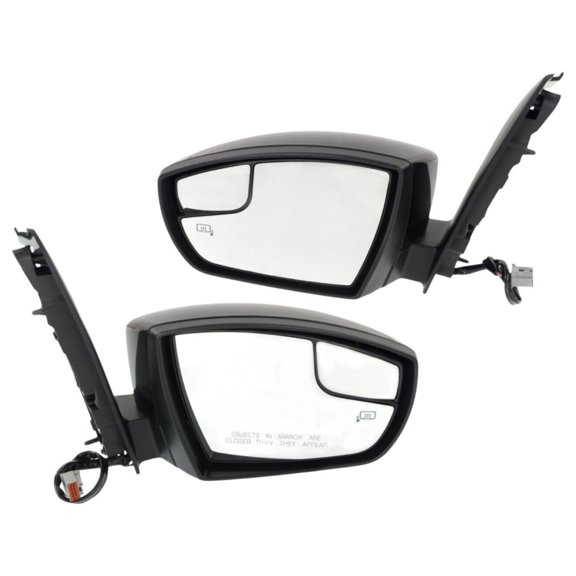 DAMAIJOY 2pcs Left & Right Side Paintable Power Heated Operate Manual Folding Exterior Door Rear View Mirror Turn Signal Mirrors for Ford for C- Energi SEL/Hybrid SEL 13-16 & Hybrid SE 13-17