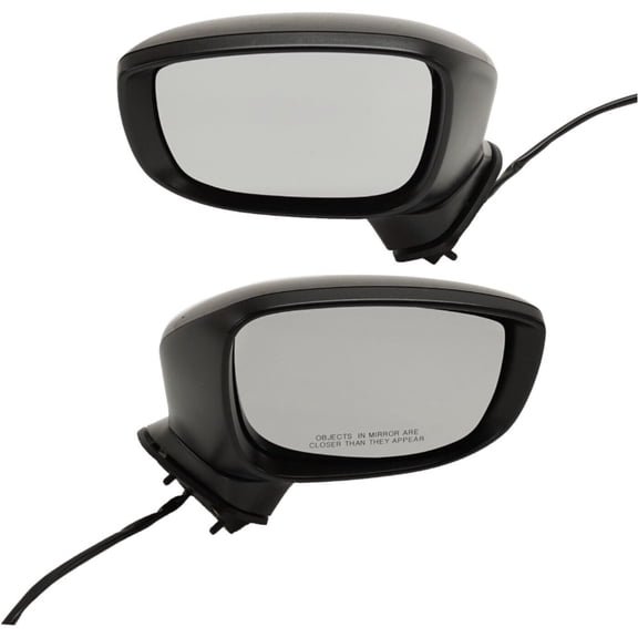 DAMAIJOY 2pcs Left & Right Side Paintable Power Heated Operate Manual Folding Exterior Door Rear View Mirror Turn Signal Mirrors for Mazda for CX-5 GS/GT//I Sport/i 17-18 Without Auto-Dimming