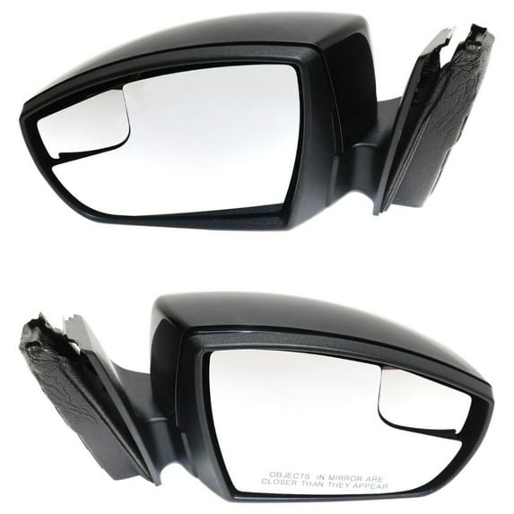 DAMAIJOY 2pcs Left & Right Side Paintable Power Non-Heated Operate Manual Folding Exterior Door Rear View Mirror Turn Signal Mirrors for Ford for Focus 2012-2014 Without Auto-Dimming