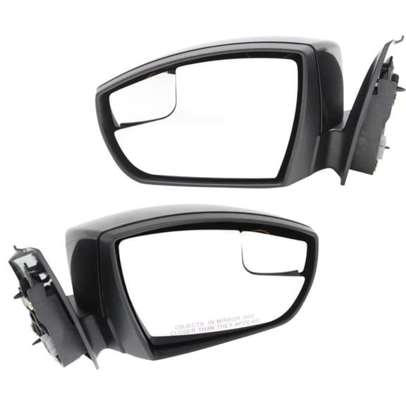 DAMAIJOY 2pcs Left & Right Side Paintable Power Non-Heated Operate Manual Folding Exterior Door Rear View Mirror Turn Signal Mirrors for Ford for Focus 2015-2018 Without Auto-Dimming