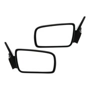 DAMAIJOY 2pcs Left & Right Side Textured Black Power Operate Exterior Door Rear View Mirror Black for Ford for Mustang 2005-2009 2 Mirrors Without Auto-Dimming Non-Folding 6R3Z17683AA