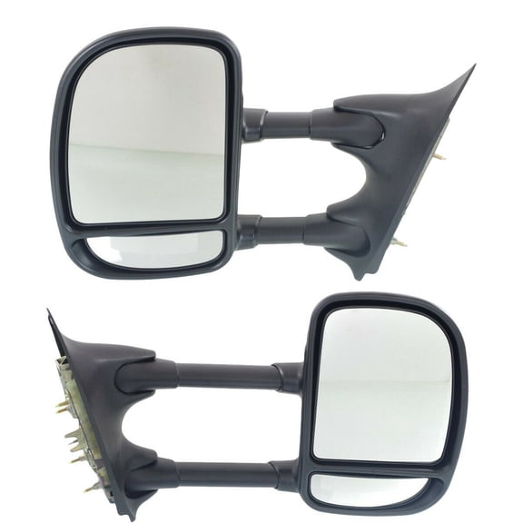 DAMAIJOY 2pcs Left & Right Side Textured Manual Adjustment Exterior Door Rear View Mirror Towing Mirror for Ford for F250 SuperDuty for F350 SuperDuty for F450 SuperDuty for F550 SuperDuty