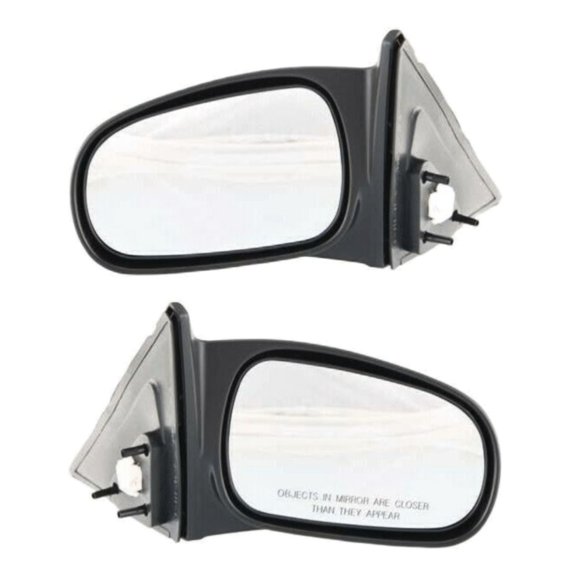 DAMAIJOY 2pcs Left Right Textured Power Operate Exterior Door Rear View Mirror & 4Door for Honda for Civic DX/EX/LX 96-00 & 98-00 (2) Mirrors Without Auto-Dimming