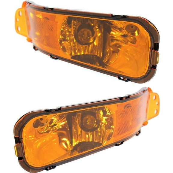 DAMAIJOY 2pcs Signal Light Left Right Side Amber Lens W/ Bulb Signal Lamp Turn Assembly for Ford for Mustang Base/GT 05-09 & Shelby GT 07-08 & Shelby GT500 07-09 & Bullitt/Shelby GT500KR 08-09