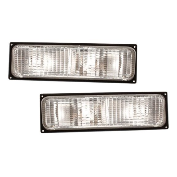 DAMAIJOY 2pcs Signal Light Left Right Side Clear Lens Turn Plastic Lens for Chevy for C/K 1500/2500/3500 1988-1989,for GMC for C/K 1500/2500/3500 1988-1989 Without Bulb(S)-Assembly