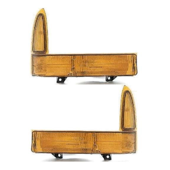 DAMAIJOY 2pcs Signal Light Left Right Side Plastic Lens Amber Lens Corner Light for Ford for Excursion for F250 SuperDuty for F350 SuperDuty for F450 SuperDuty for F550 SuperDuty FO2521141