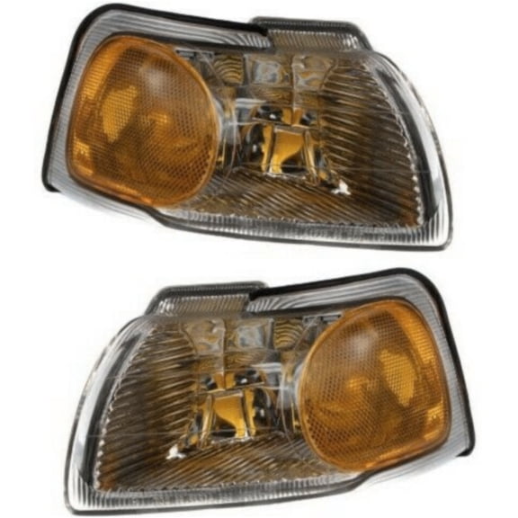 DAMAIJOY 2pcs Signal Light Left Right Side Plastic Lens Clear & Amber Lens Corner Light & Incandescent for Ford for Thunderbird 1996-1997 Without Bulb(S)-Assembly FO2520131 14858873