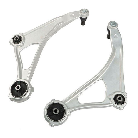 DAMAIJOY 2pcs Suspension Control Arm Assembly Set Front Lower Side Rubber Aluminum Silver Protected Sealed Ball Joint for Nissan for Altima 2.5L/3.5L 2015-2018 for Maxima 3.5L 2016-2019