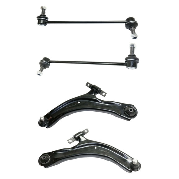 DAMAIJOY 2pcs Suspension Control Arm Set Kit Front Lower Side Rubber Greasable Non-Adjustable Arms Sway Bar Linkages for Nissan for Rogue 2008-2013 for Rogue Select 2014-2015 with Ball Joint(S)