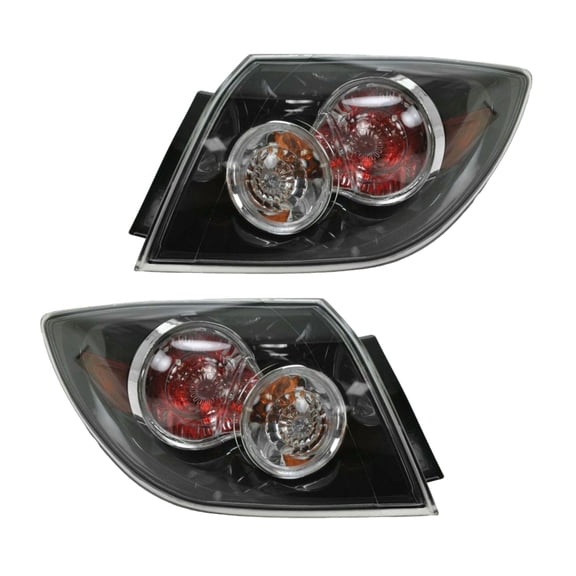DAMAIJOY 2pcs Tail Light Assembly Set Rear Left Driver and Right Passenger Outer Side Brake for Mazda 3 Mazdaspeed/S 07-09 MA2805106 MA2804106