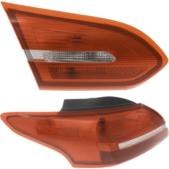 DAMAIJOY 2pcs Tail Light Left Driver Side Red Lens Housing Tail Lights Taillights Taillamps Brakelights Hand for Ford for Focus S/SE/Titanium 15-18 & SEL 17-18 FO2804114 F1EZ13405A