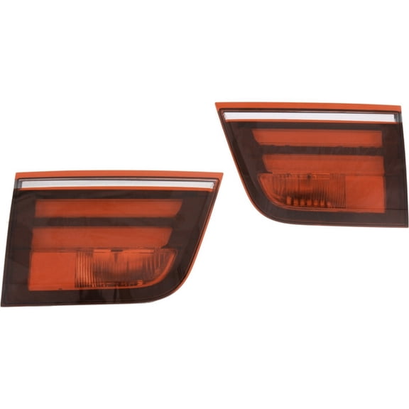 DAMAIJOY 2pcs Tail Light Left Right Inner Side Clear & Red Lens W/ Bulb Tail Lamp & Liftgate Mounted for BMW for X5 M/xDrive30i/xDrive35d/xDrive35i/xDrive50i 11-13 63217227793 13454150