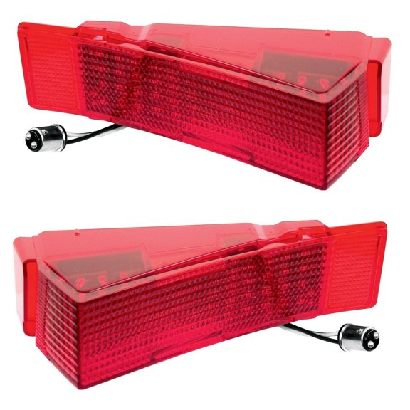 DAMAIJOY 2pcs Tail Light Left Right Side Lamp Assembly Red Lens Bulbs for Chevy for Chevelle 1968 CTL6821LEDL CTO6821LEDR