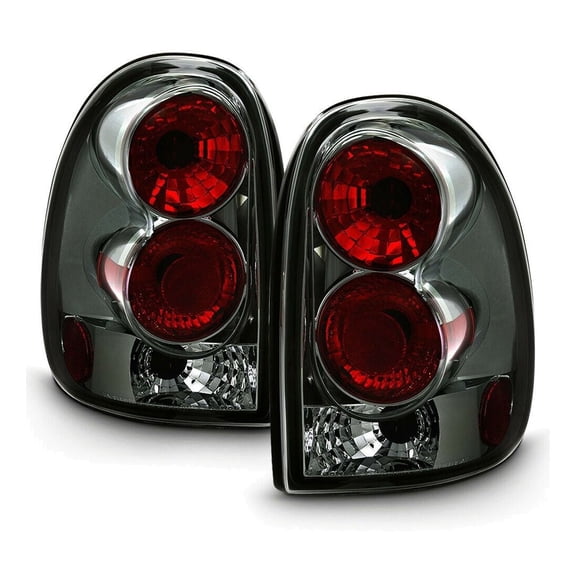 DAMAIJOY 2pcs Tail Light Rear Side Smoked / Tinted Lens Chrome Housing Smoke Brake for Voyager for Grand Voyager for Grand Caravan for Durango for Caravan for Town & Country CH2801125 CH2800125