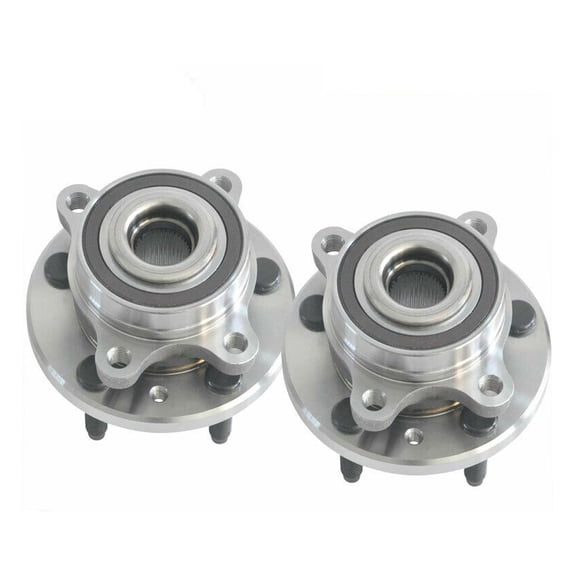 DAMAIJOY 2pcs Wheel Hub and Bearing Assembly Set Rear Side Polished Protected Rectangular Flange 5-Bolt for Lincoln,for Ford Encoder-ABS BR930742 513275