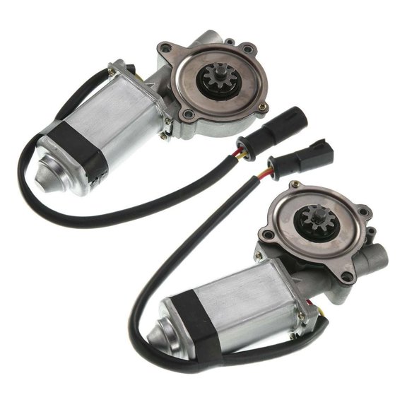 DAMAIJOY 2pcs Window Lift Motor Front Side 2 Pins Connector for Ford for Thunderbird 1987-1988 Included-Gear 3-Number of Mounting Holes E7SZ-6323394-a E7SZ6323395A