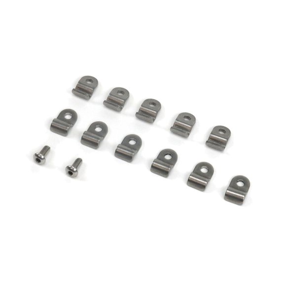 DAMAIJOY 3/16 Single Line Clamps-Stainless Steel for Bel Air 50-57 65-75 81,for Catalina 50-54,for Chieftain 49-54,for Del Ray 57,for Deluxe 88 51-56,for Fiesta 53,for Fleetline 49-52 Pack of 12