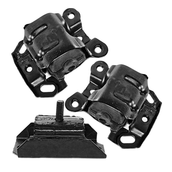 DAMAIJOY 3pcs Engine and Transmission Motor Mount Set Kit Front Rear Left Driver and Right Passenger Side for Chevy for Camaro for Caprice for El Camino for Impala,for GMC for Caballero