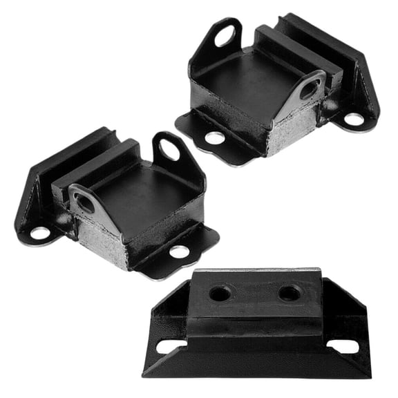 DAMAIJOY 3pcs Engine and Transmission Mount Set Kit Front Rear Left Driver and Right Passenger Side for Biscayne 1965-1967 for Caprice 1966-1969 for El Camino 1964-1967 for Impala 1962-1969