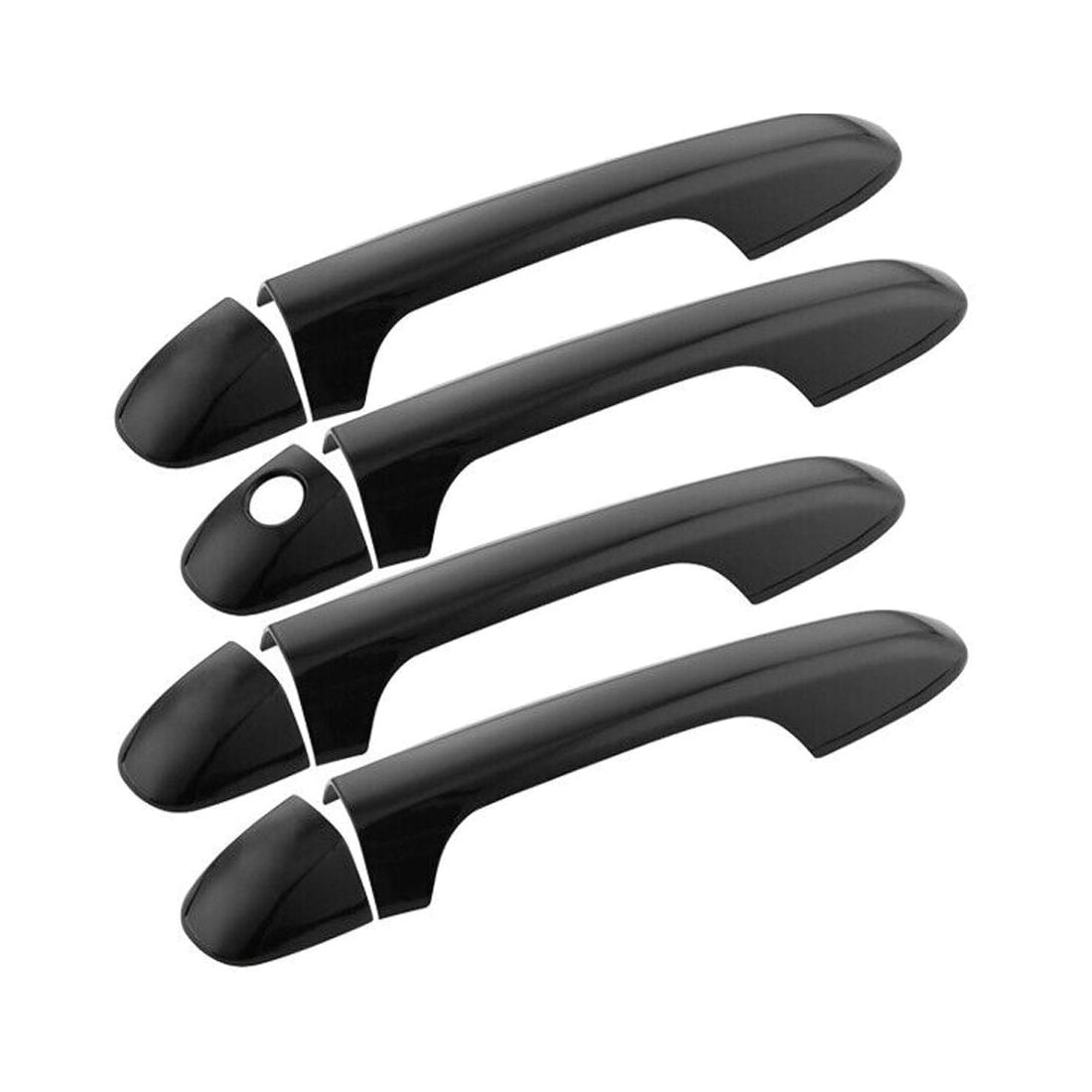 DAMAIJOY 4pcs Black Side Key Car Door Handle Covers Trims Front Left Rear Right for Toyota for Tacoma Edicion Especial/Limited//SR5/ off-Road/ Sport 2016-2021 & Sport/ Pro 2017-2021
