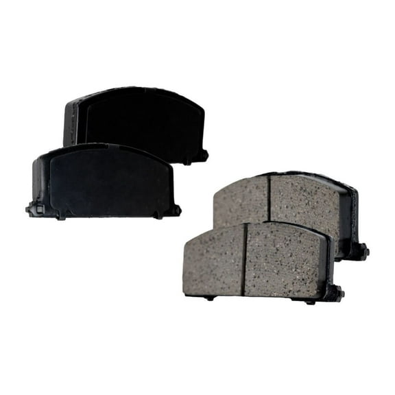 DAMAIJOY 4pcs Disc Brake Pad Kit Set Front Rear Side Silver Semi Metallic Low Ceramic Slotted for Toyota for Camry for Celica for Corolla for MR2 for Paseo for Tercel Pro-Line Series