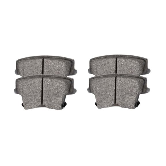 DAMAIJOY 4pcs Disc Brake Pad Kit Set Rear Left Right Black Ceramic Slotted for Avenger 14 for Challenger 09-18 for Charger 06-18 for Magnum 05-08 300 05-19