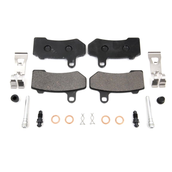 DAMAIJOY 4pcs Disc Brake Pad Set Kit Front Side Zinc Plated Ceramic for CVO for Electra Glide for Electra Glide Low for for Road King for for Tri Glide for Limited