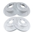 thumbnail image 1 of DAMAIJOY 4pcs Disc Brake Rotor Set Front Rear Left Right G-Coated Drilled and Slotted Kit for Challenger 09-20 for Charger 06-20, 1 of 9