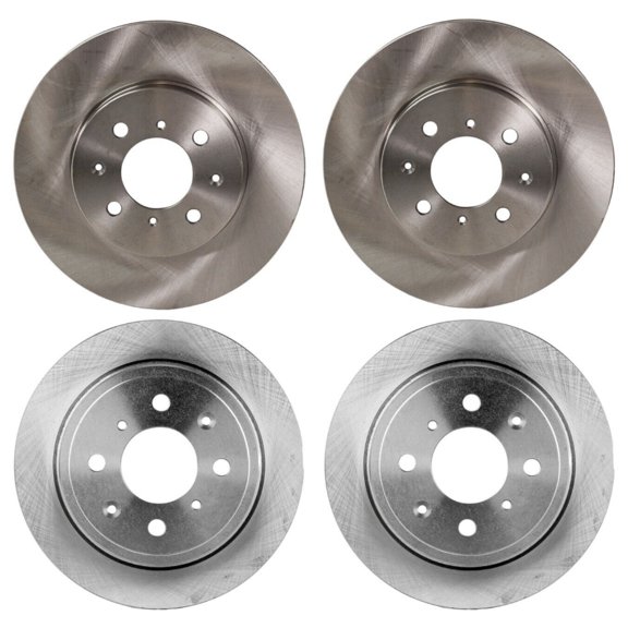 DAMAIJOY 4pcs Disc Brake Rotor Set Kit Front Rear Right Passenger Side Plain Cast Iron for Acura for Integra 90-01,for Honda for Civic 92-95 99-00 for Civic del Sol 94-97